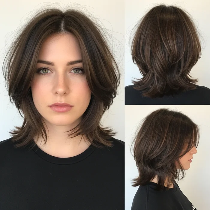 Medium-Length Choppy Bob Hairstyle
