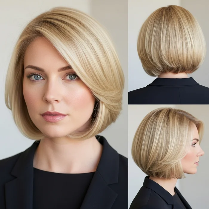 Old Money Bob Haircut Blonde