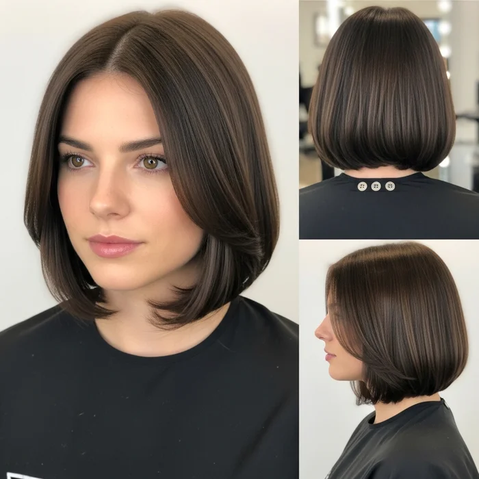 Old Money Bob Haircut Brunette