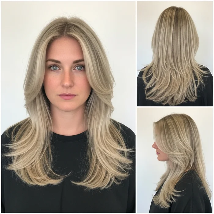 Pearl Blonde Long Layers