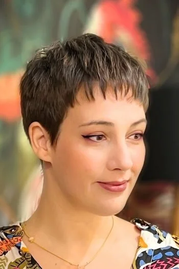 Piecey Pixie Crop with Micro Fringe