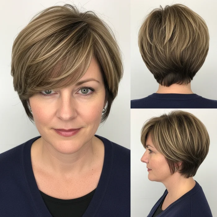 Pixie Bob With Side-Swept Bangs