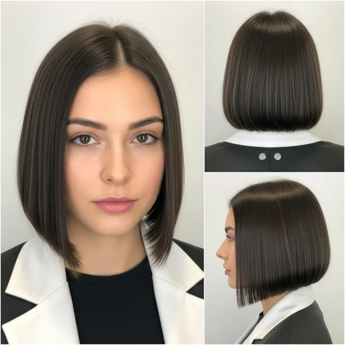 Short Chin-Length Blunt Bob