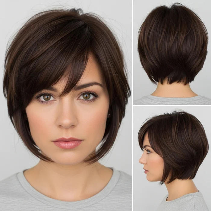 Short Choppy Inverted Bob Hairstyle