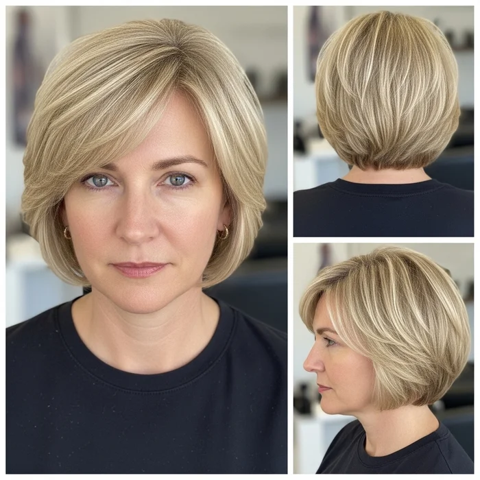 Short Feminine Blond Haircut