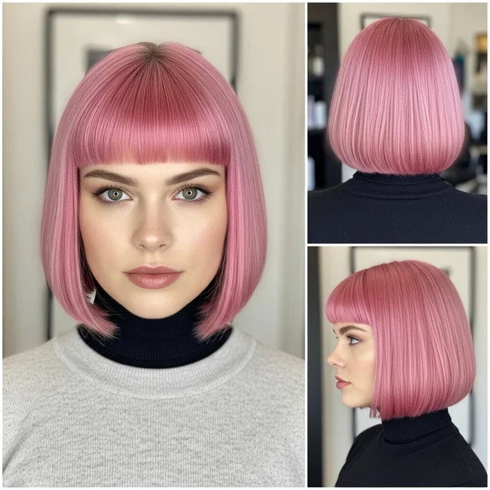 Short Pink Bob