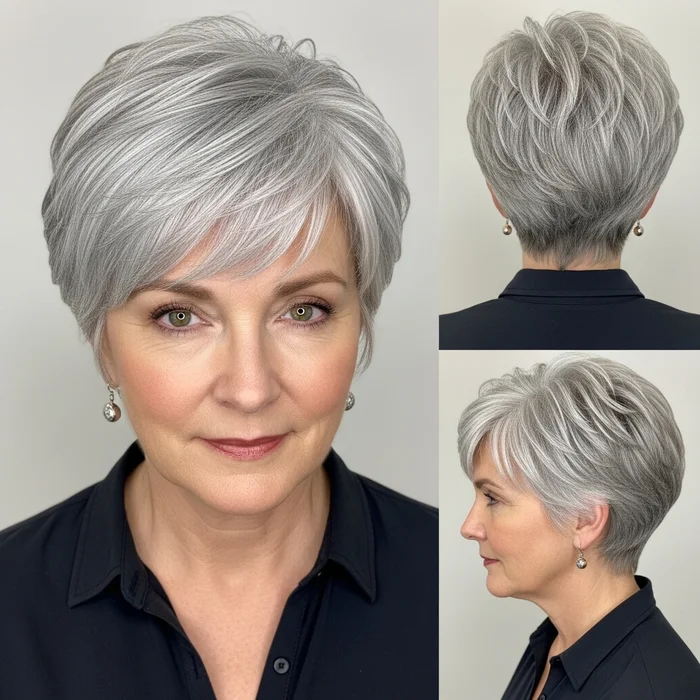 Short Silver Pixie