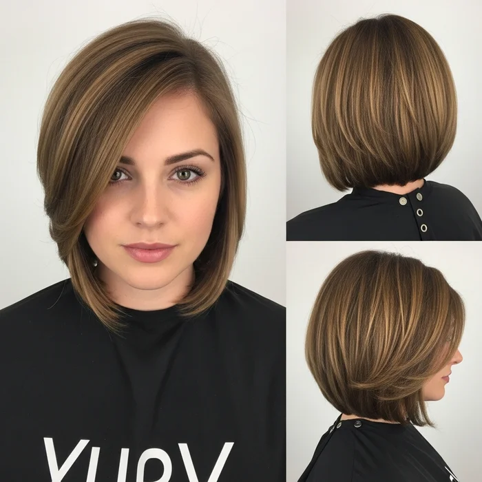 Side-Parted Medium Bob