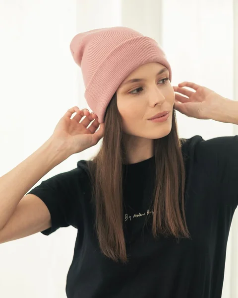 Sleek Straight Hair with Cozy Beanie