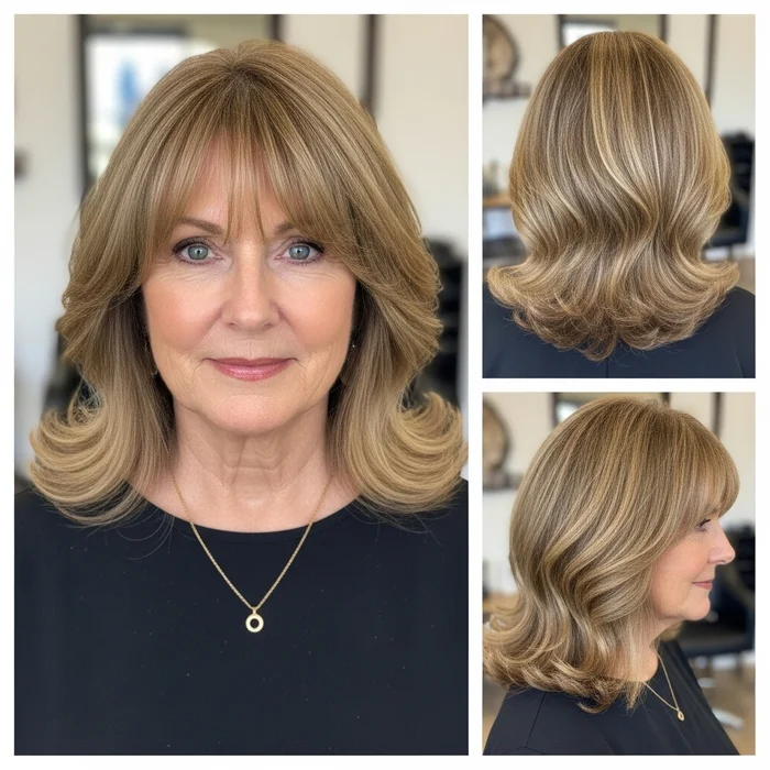Soft Shoulder-Length Waves With Bangs