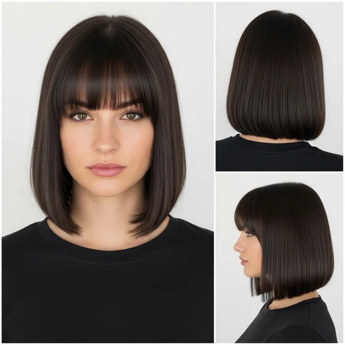 Straight Bob With Bangs