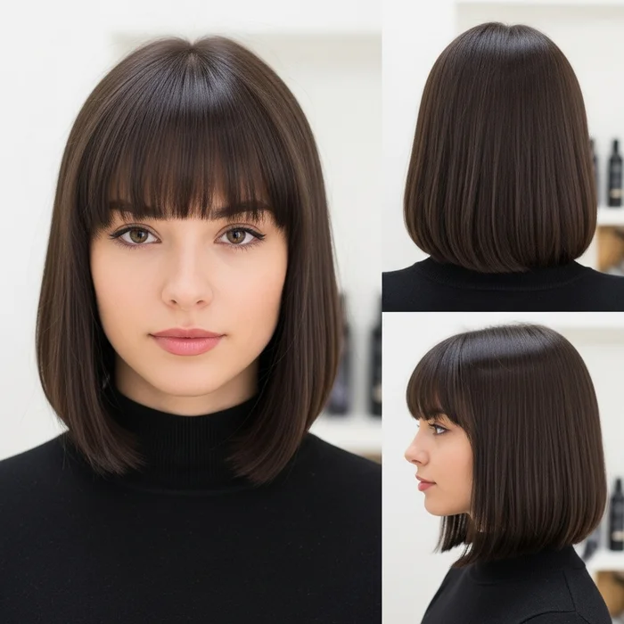 Straight Bob With Bangs