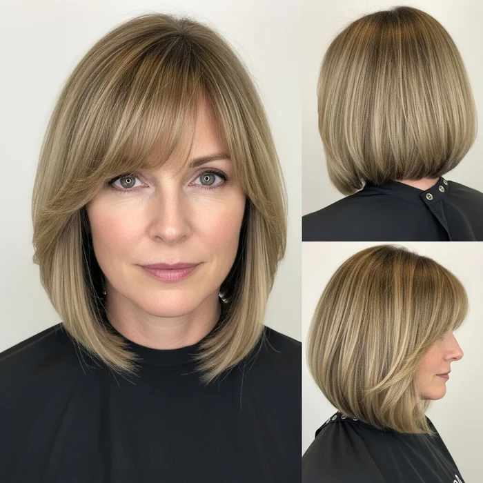 Straight Bob With Bangs For Fine Hair
