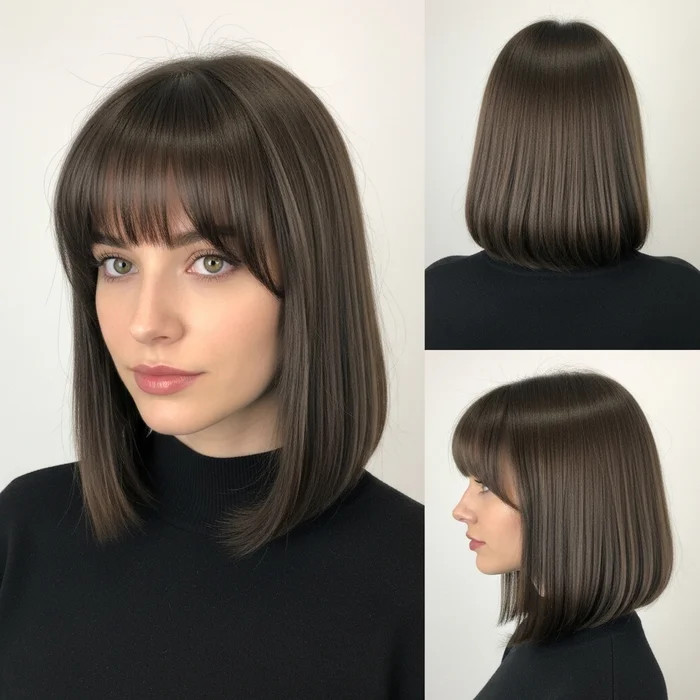Straight Bob With Soft Bangs