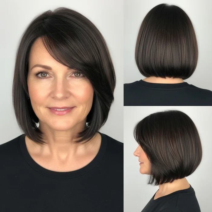 Straight Brunette Bob