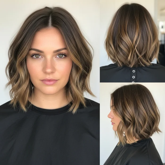 Textured Bob With Center Part