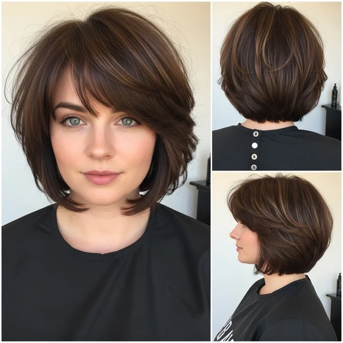 Textured Bob With Peek-a-Boo Bangs