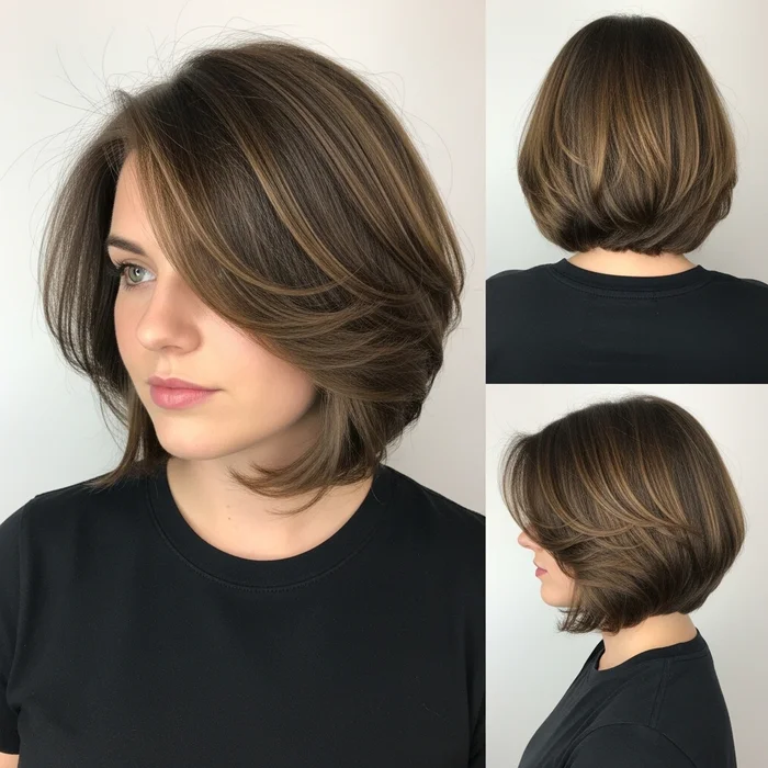 Textured Feathered Bob