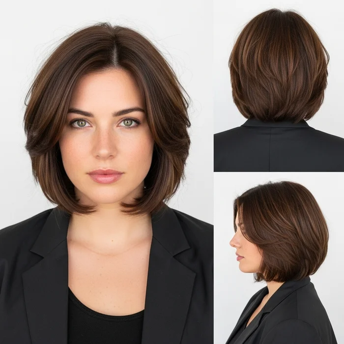 Textured Old Money Bob With Volume