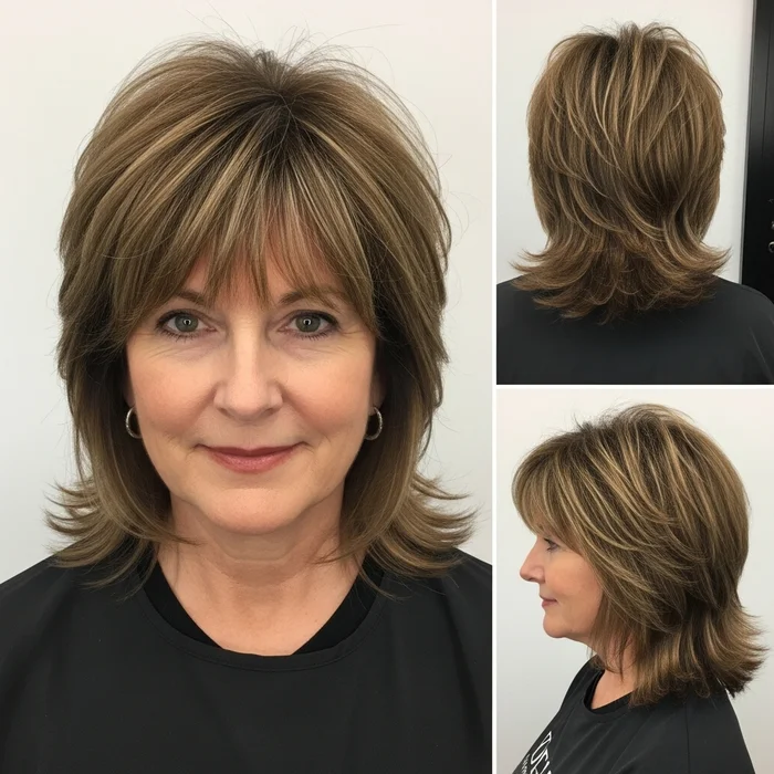 Textured Wedge With Bangs