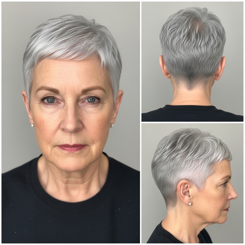Tight Silver Buzz Pixie