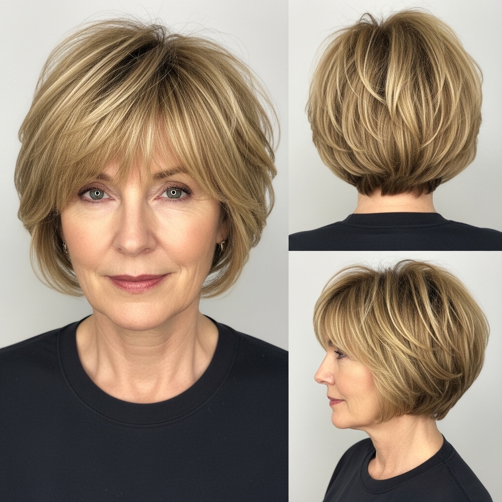 Tousled Golden Pixie With Bangs