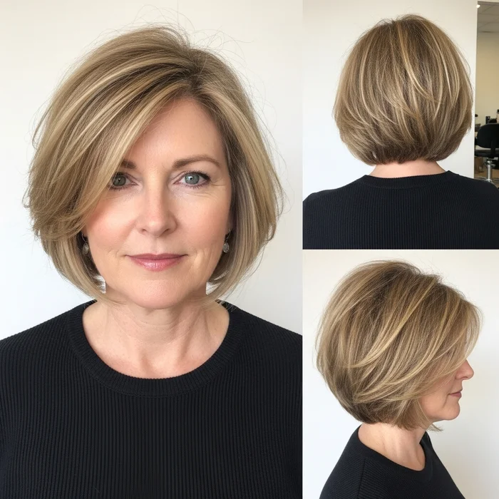 Tousled Side-Parted Bob