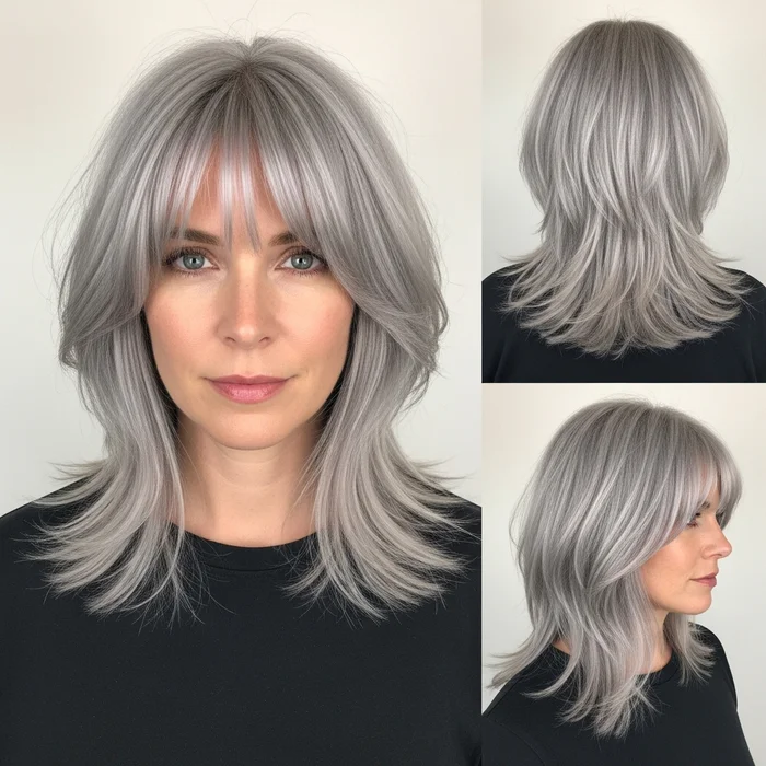 Tousled Silver Layers