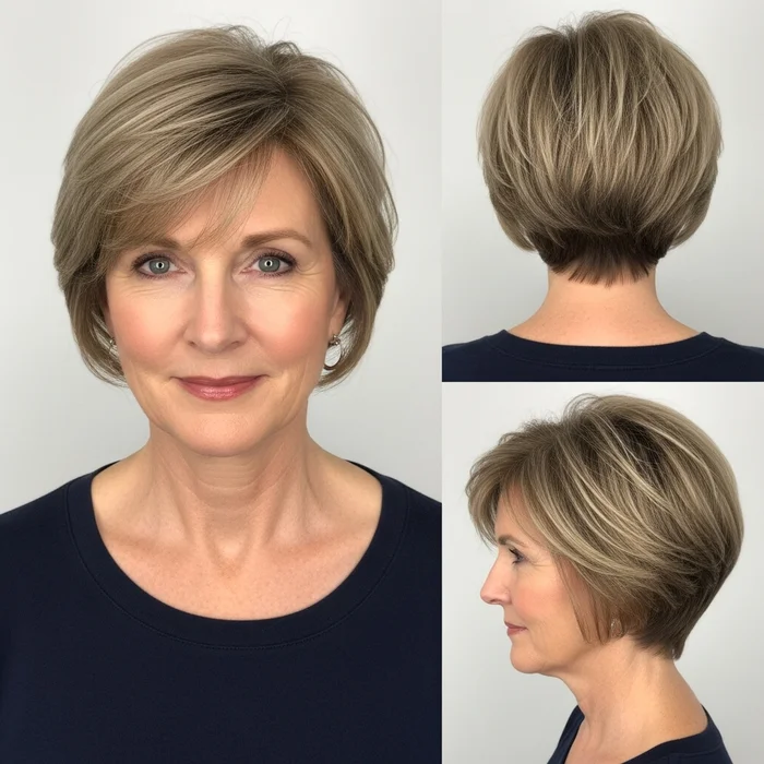 Ultra-Short Stacked Layered Bob
