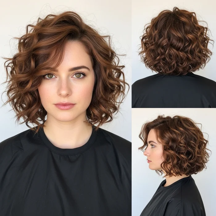 Voluminous Curly Bob