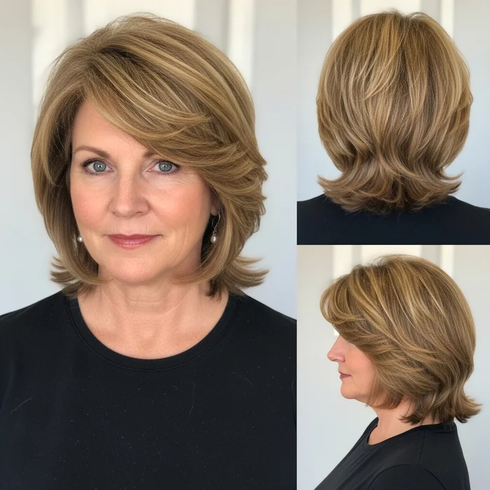 Voluminous Rounded Wedge for Hairstyle