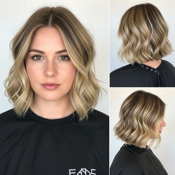 Wavy Blunt Bob With Razored Ends