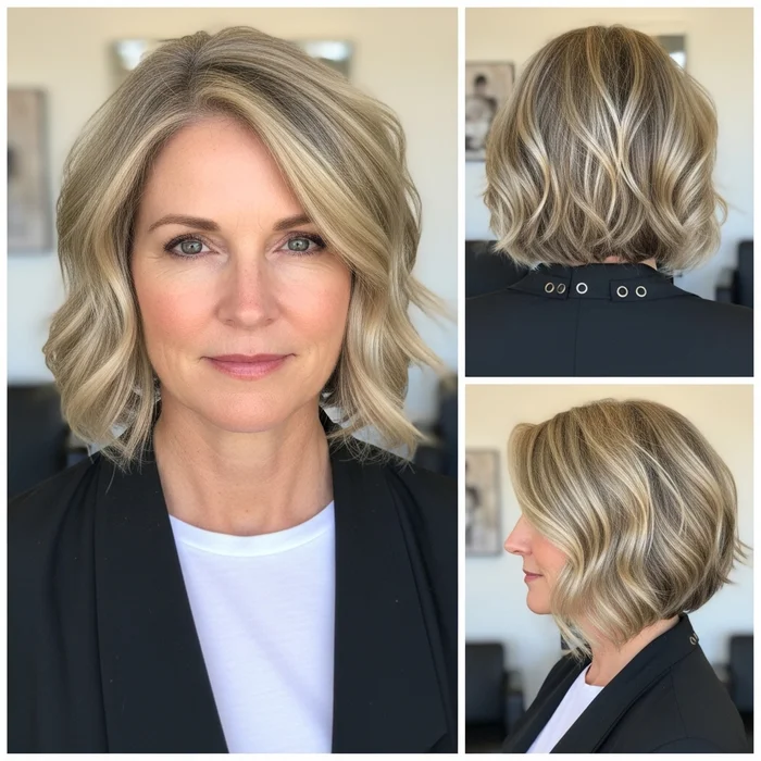 Wavy Blunt Bob