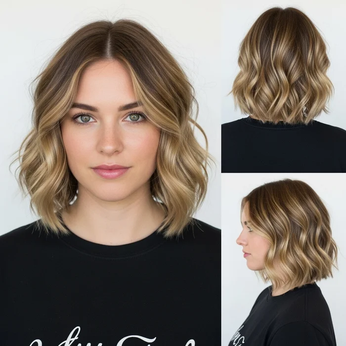 Wavy Bob Hairstyles For Round Faces