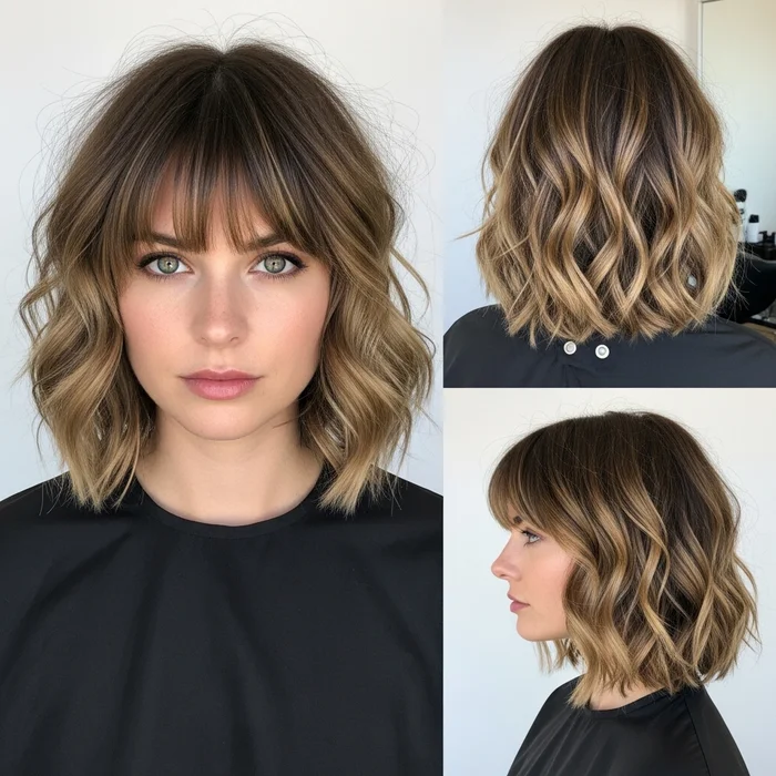 Wavy Bob Hairstyles With Fringe
