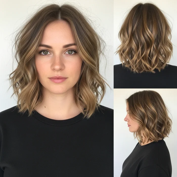 Wavy Messy Angled Long Bob