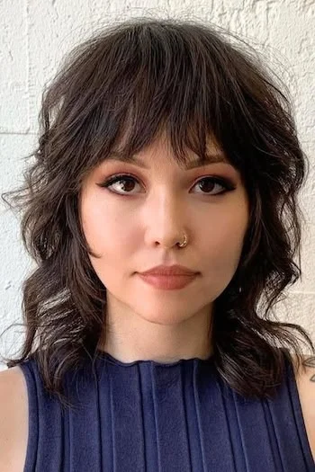 Wavy Wolf Cut with Soft Fringe and Layers