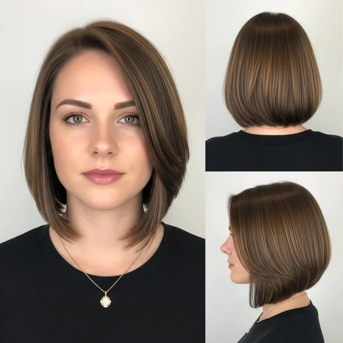 angled bob haircuts medium