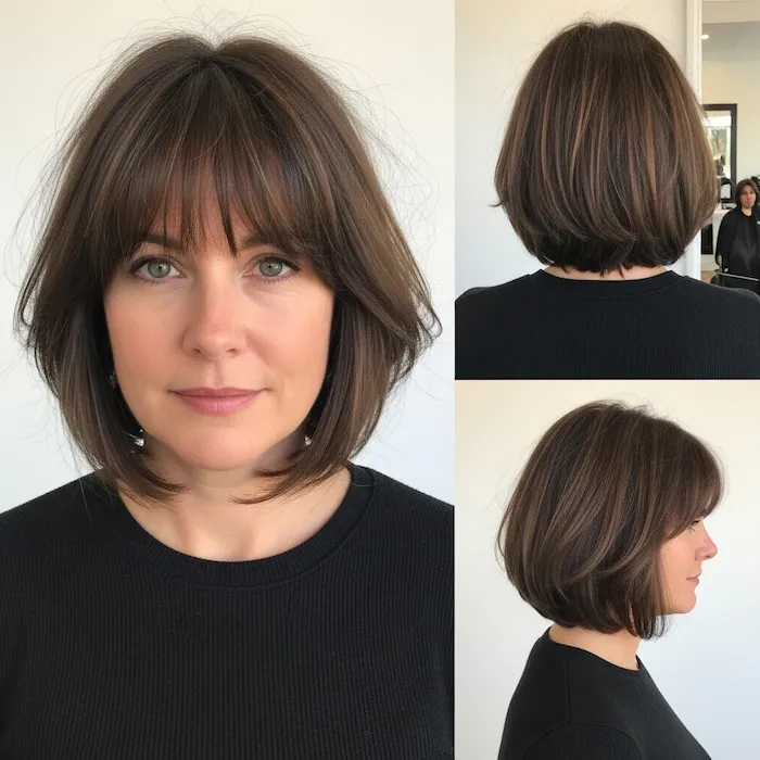 Messy Bob with Bangs