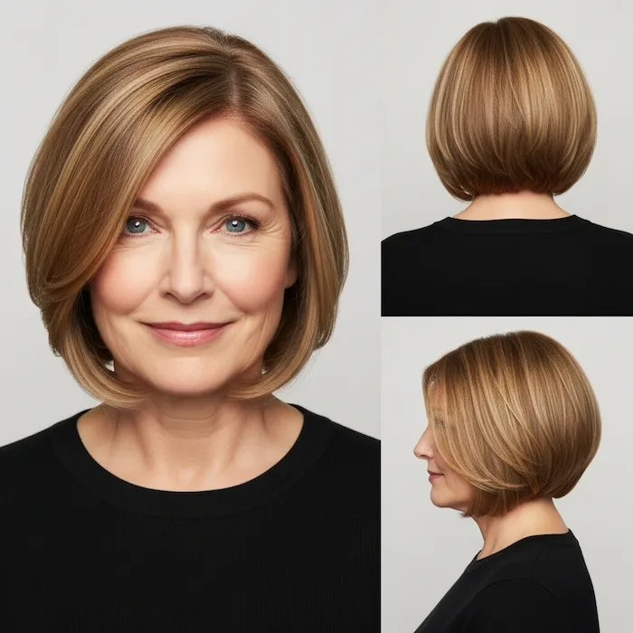 Blunt Bob with Side Part
