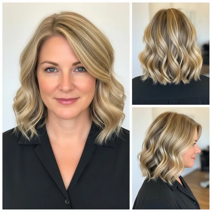 Blunt Wavy Lob