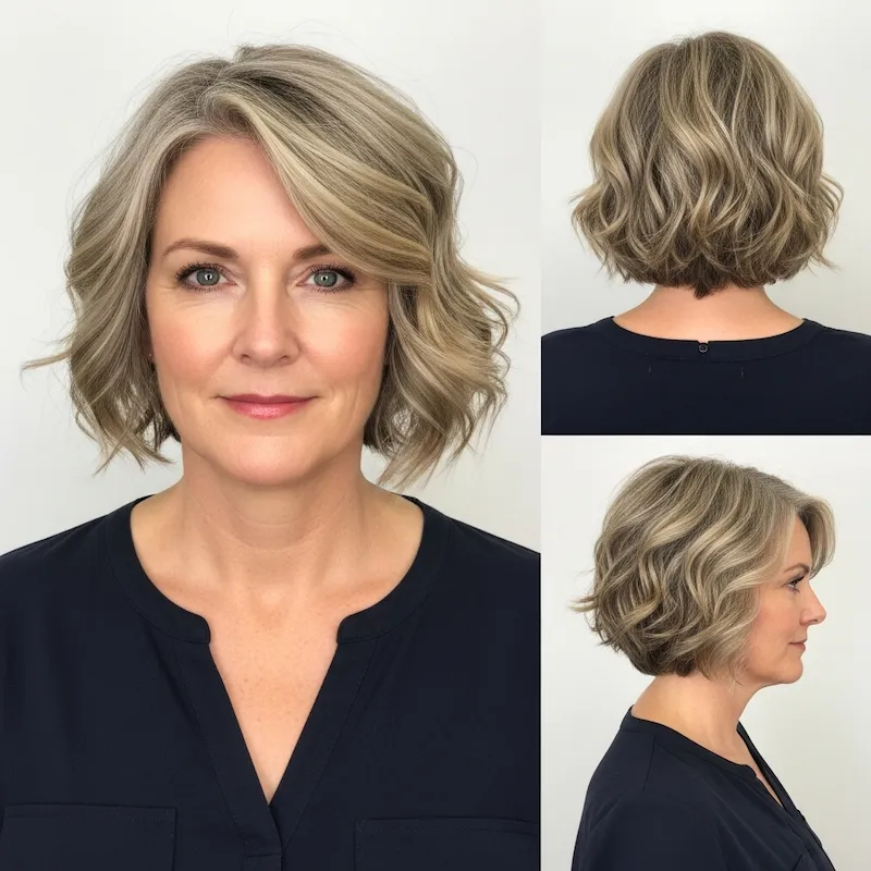 Short Tousled Wavy Bob