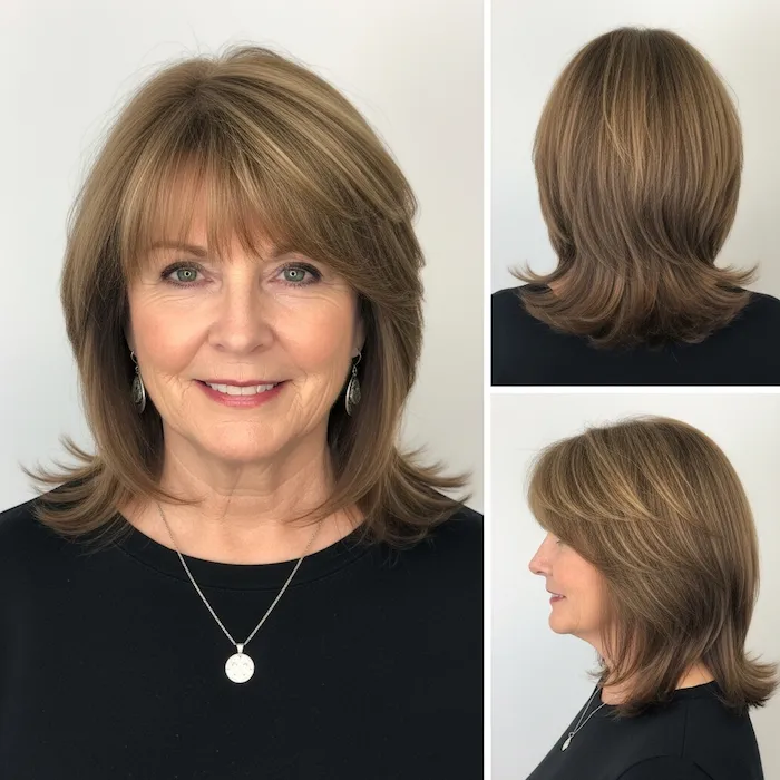 Soft Feathered Layers with Bangs