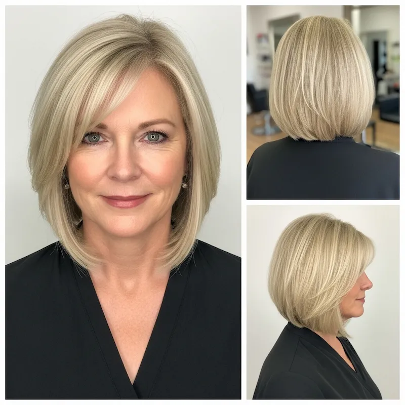 Creamy Blonde Straight Bob