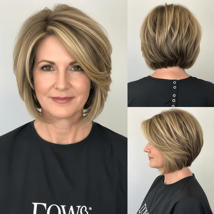 Piecey Bob with Highlights