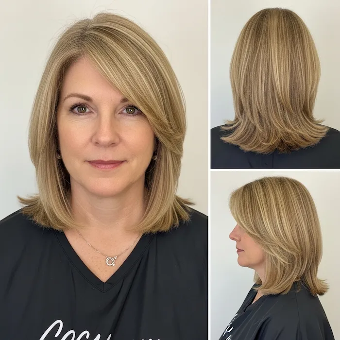 Center-Parted Shoulder-Length Cut