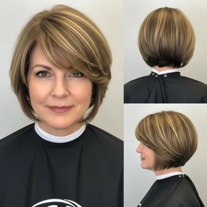 Bob with Side-Swept Bangs