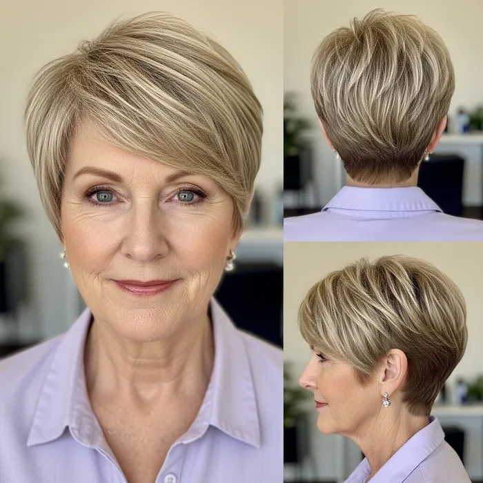 Side-Parted Pixie