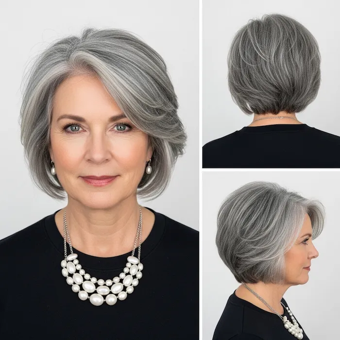 short hairstyles for women over 60 gray fine hair medium