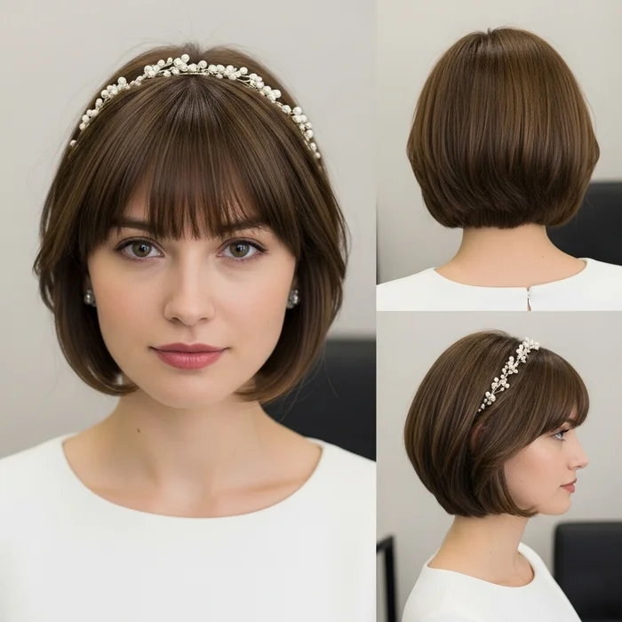 short bob wedding hairstyles
